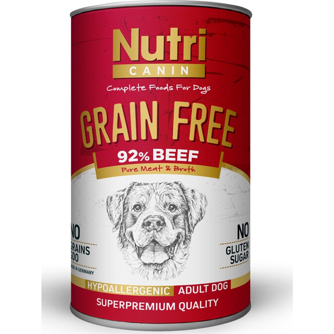 Nutri Canin Tahılsız Sığır Etli & Tatlı Patatesli Köpek Konservesi 400 gr