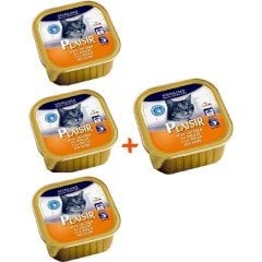 Plaisir Pate Kısırlaştırılmış Tavuk Etli Yaş Kedi Maması 100 gr x 4 Adet