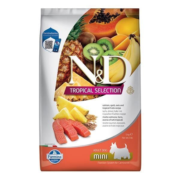 N&D Tropical Selection Somonlu Küçük Irk Yetişkin Köpek Maması 5 KG