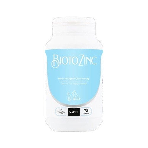 Natur Bioto Zinc 5 Mg Biotin Kedi&Köpek Deri Ve Tüy Sağlığı 75 Tablet