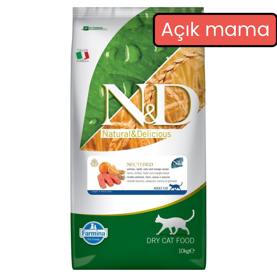 N&D Düşük Tahıllı Neutered Somonlu Kısır Kedi Maması 2 Kg