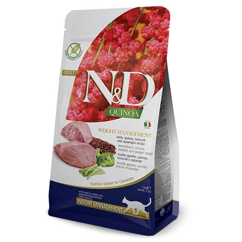 N&D Quinoa Weight Management Kuzu Etli 1.5 kg Yetişkin Kedi Maması