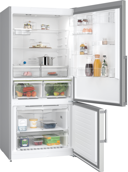 BD3086IECN Alttan Donduruculu Buzdolabı 186 x 86 cm Kolay temizlenebilir Inox