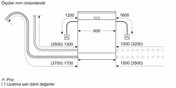BM6380MA Solo Bulaşık Makinesi 60 cm Paslanmaz çelik parmak izi tutmaz