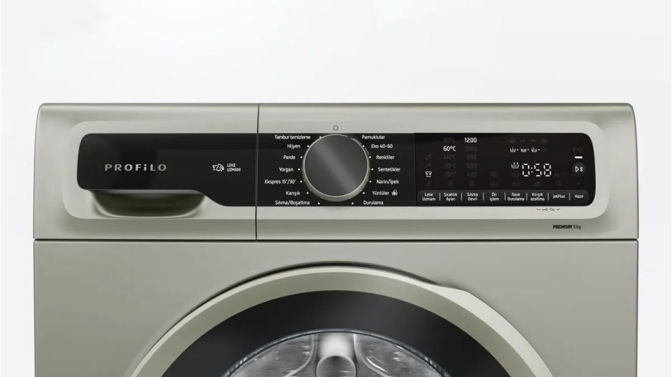 CGA242XSTR Çamaşır Makinesi 9 kg 1200 dev./dak., Gümüş