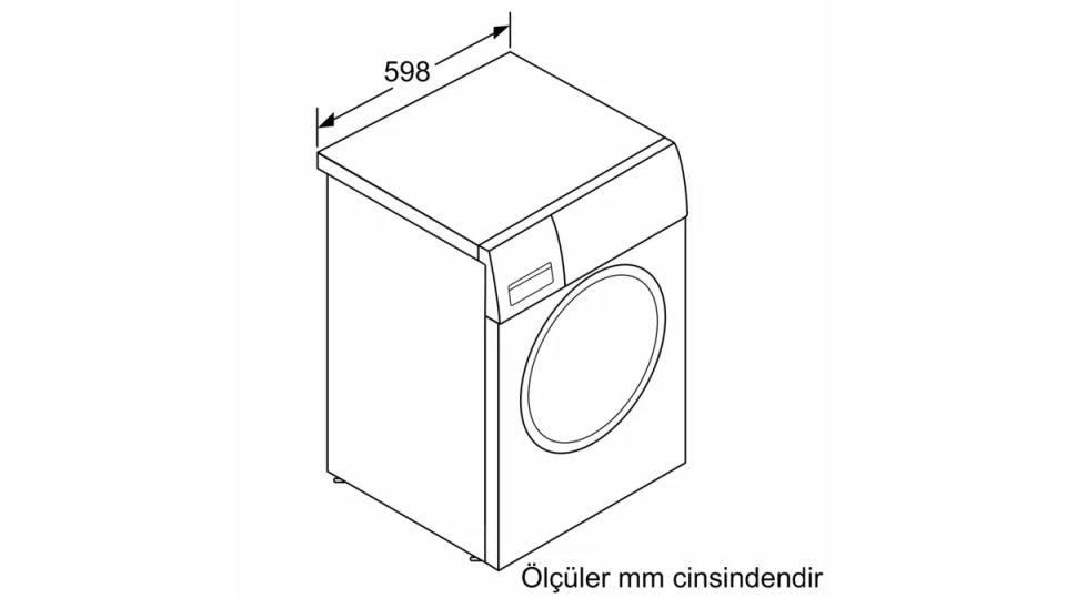 CGA242XSTR Çamaşır Makinesi 9 kg 1200 dev./dak., Gümüş