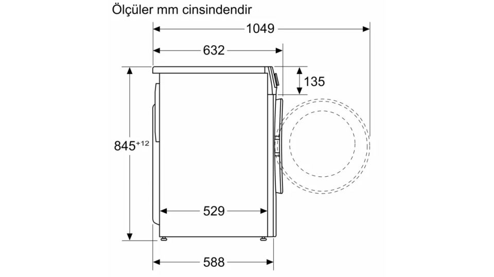 CGA242XVTR Çamaşır Makinesi 9 kg 1200 dev./dak., Gümüş