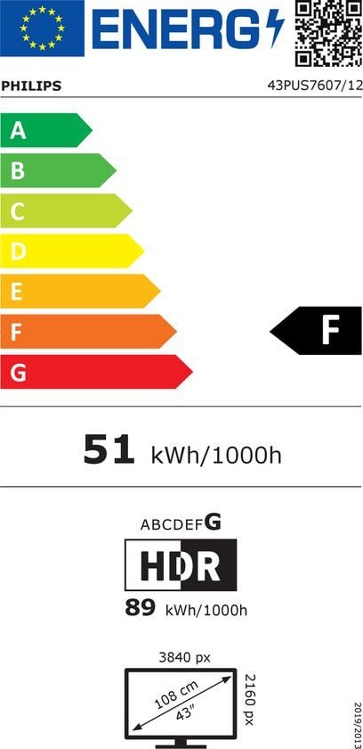 43PUS7607 43'' 4K Ultra HD 109 Ekran Uydu Alıcılı Smart LED TV