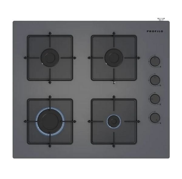 OE36P9P10D Gazlı Ocak 60 cm Sert cam, Gri