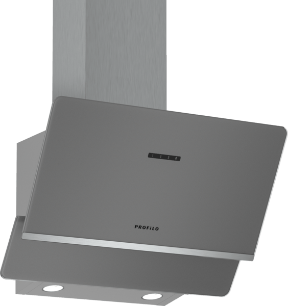DVK6J671 Duvar Tipi Davlumbaz 60 cm Platin gri cam yüzey