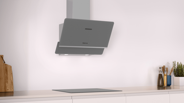 DVK6J671 Duvar Tipi Davlumbaz 60 cm Platin gri cam yüzey