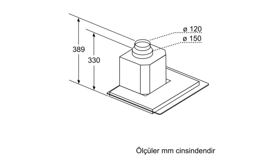 DVG6D620 Duvar Tipi Davlumbaz 60 cm Cam dekor