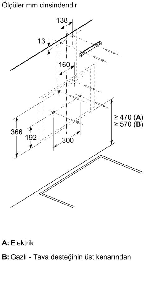 DVK6J669 Duvar Tipi Davlumbaz 60 cm Siyah Cam