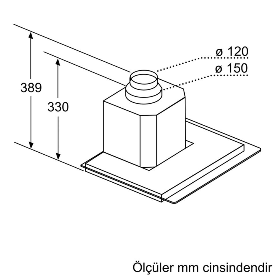 DVG6D660 Duvar Tipi Davlumbaz 60 cm Cam dekor