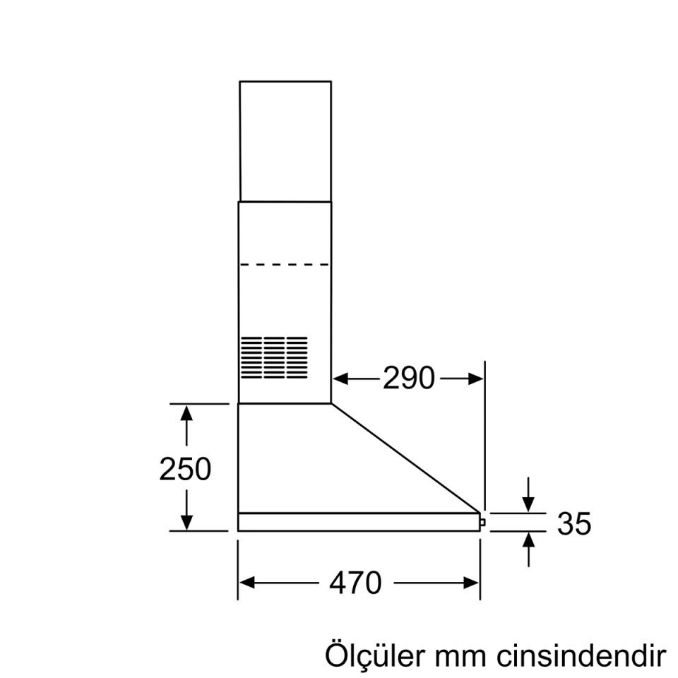 DVP6C420 Duvar Tipi Davlumbaz 60 cm Beyaz