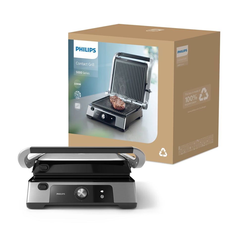 HD6301/90 5000 Serisi Temaslı Izgara Tost Makinesi
