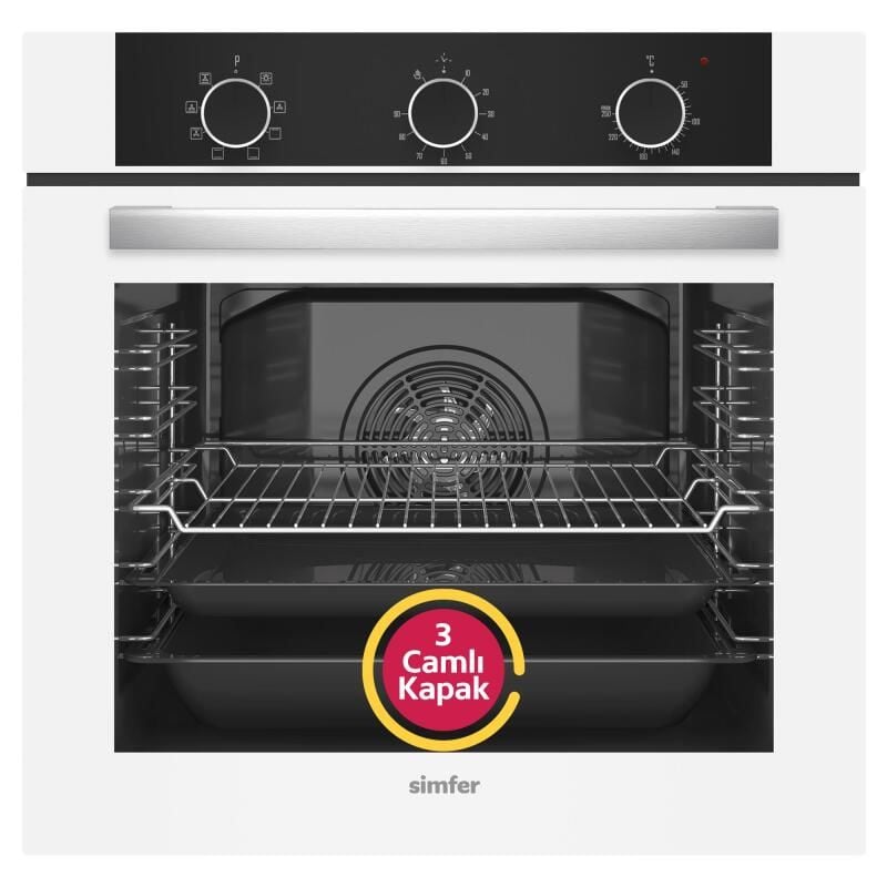 Simfer 8221 Ank. QS Büyük Pop-up 9 Fonk Beyaz Cam Power Turb