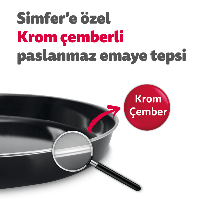 Simfer 4502 Turbo Beyaz Midi/Mini Fırın, 1400W, 45 Litre