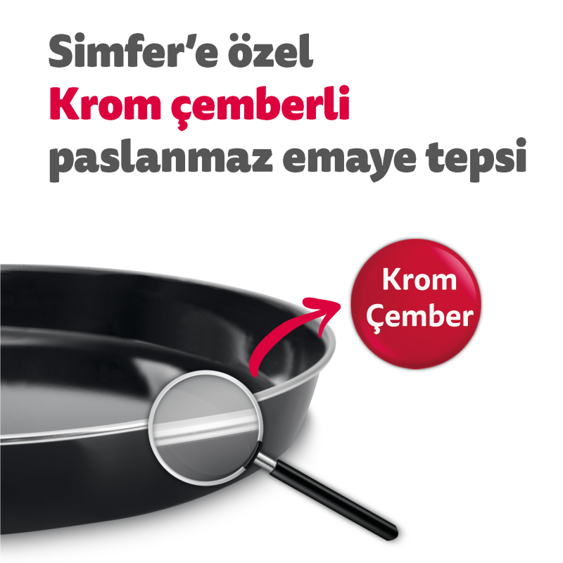 Simfer 4503 İnox Turbo Midi/Mini Fırın, 1400W, 45 Litre