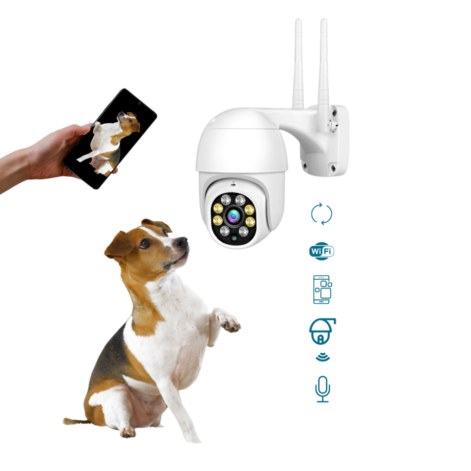 Wi-Fi Evcil Hayvan İletişim Kamerası Dış Ortam