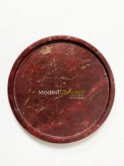 Kırmızı Mermer Tepsi 26cm Rosso Anatolia