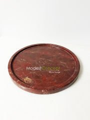 Kırmızı Mermer Tepsi 26cm Rosso Anatolia