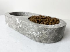 Gri Mermer Mama Kabı Düz