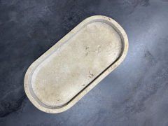 Traverten Oval Sunum Tabağı & Tepsi 15x30