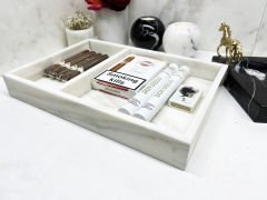 Doğal Mermer Düzenleyici & Organizer Kutu Bölmeli