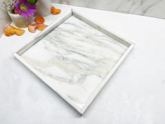 Beyaz Mermer Kutu & Düzenleyici & Organize 28x28