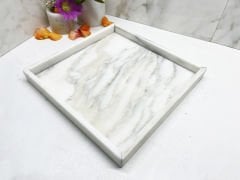 Beyaz Mermer Kutu & Düzenleyici & Organize 28x28