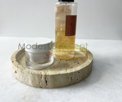 Traverten Yuvarlak Tabak 20cm