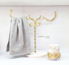 Beyaz Mermer Gold Havluluk Luxy