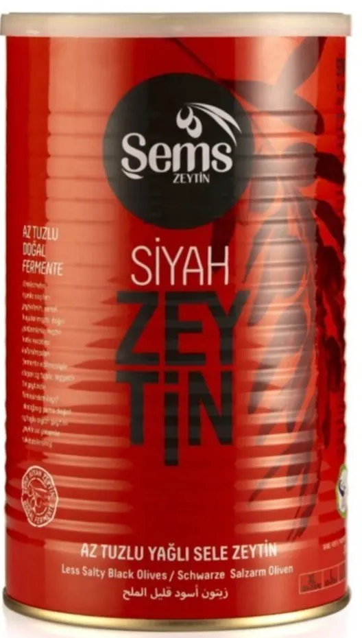 Şems Yağlı Siyah Sele Zeytin 900 gr.