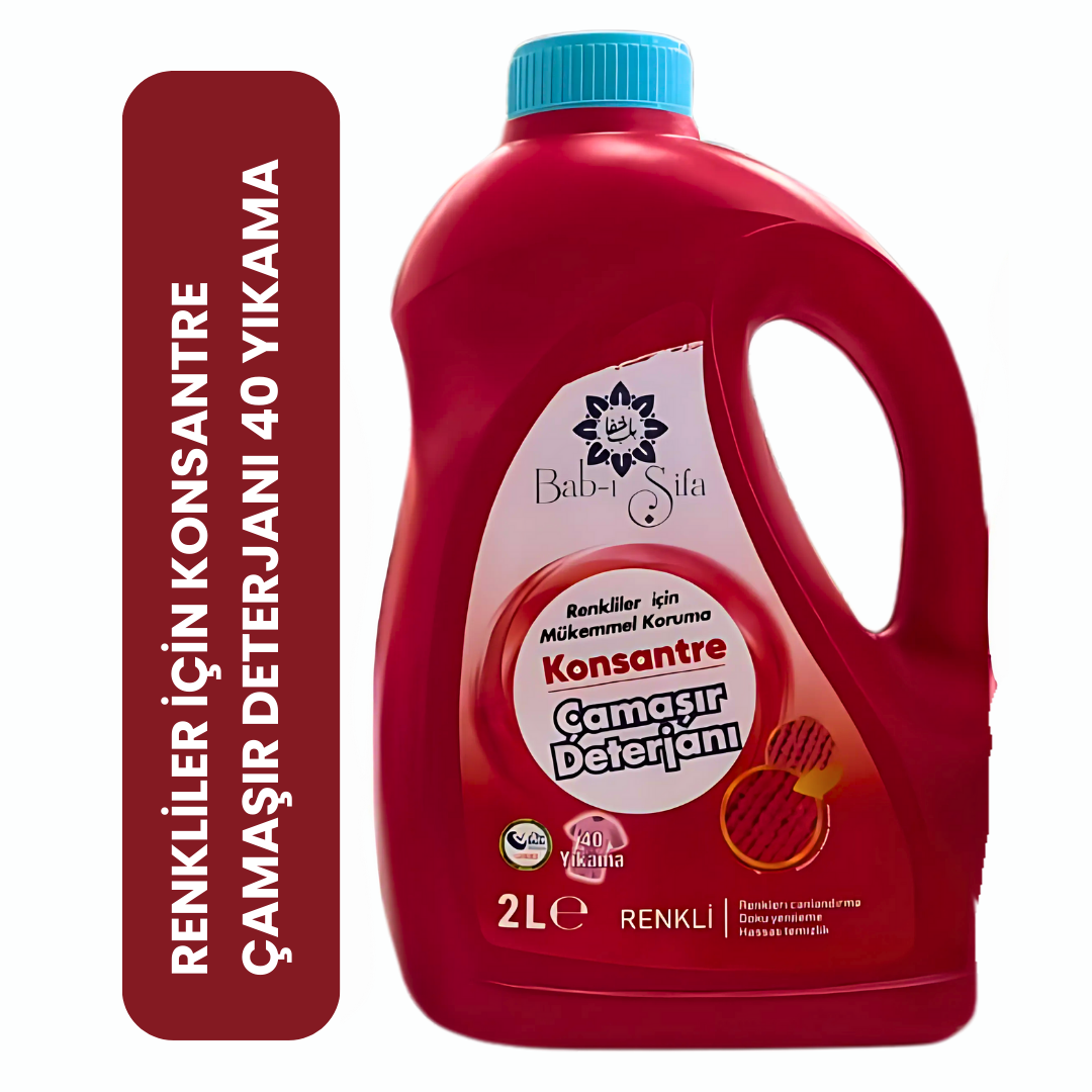 Bab-ı Şifa Konsantre Çamaşır Deterjanı Renkliler İçin 2 Litre 40 Yıkama