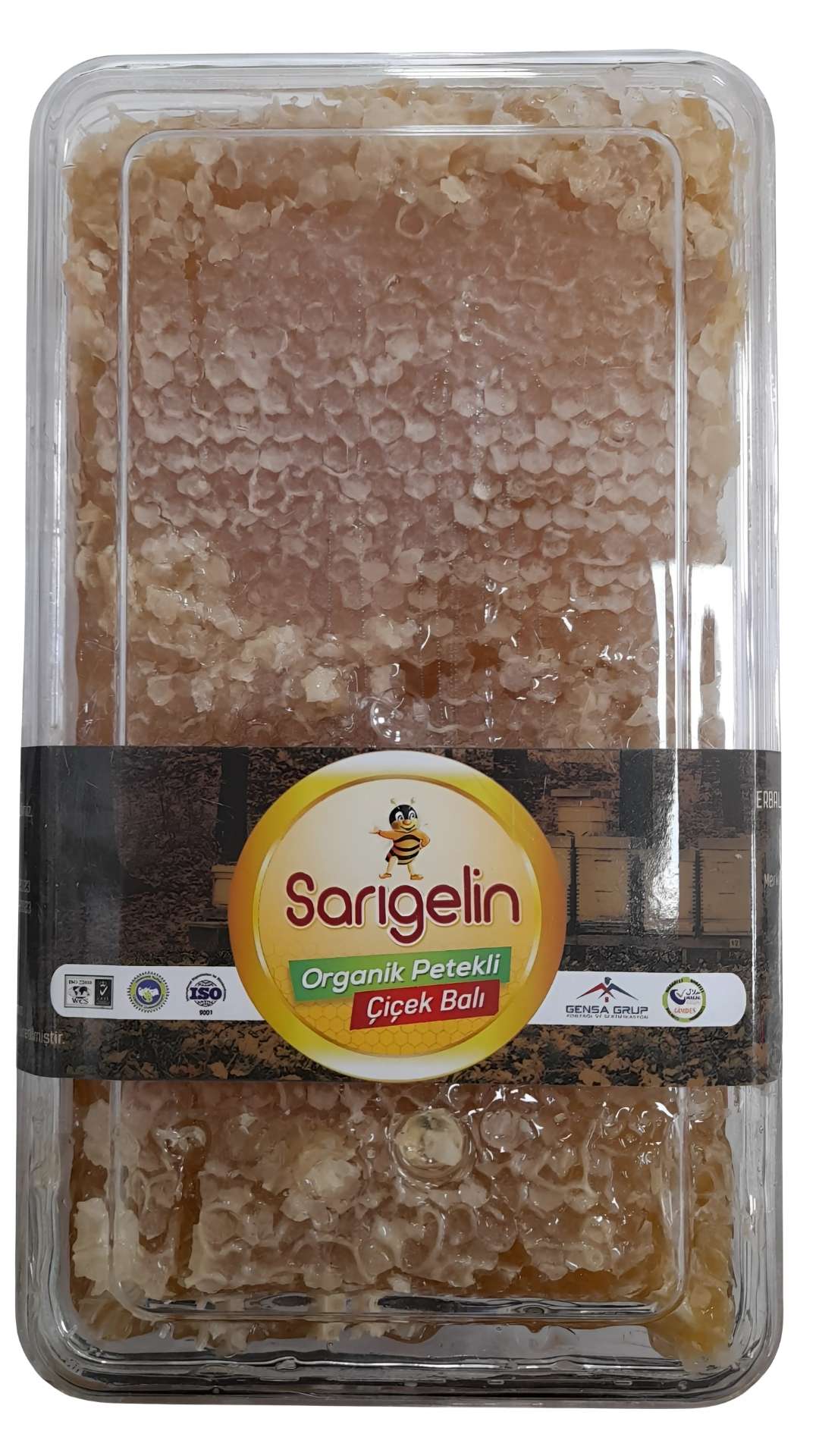 Sarıgelin Organik Petekli Çiçek Balı 900 gr.