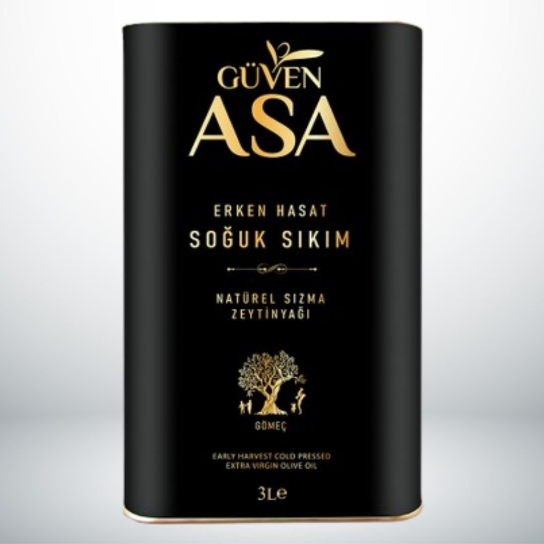 Güven Asa Erken Hasat Soğuk Sıkım Zeytinyağı Teneke 3 lt.