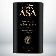 Güven Asa Erken Hasat Soğuk Sıkım Zeytinyağı Teneke 3 lt.