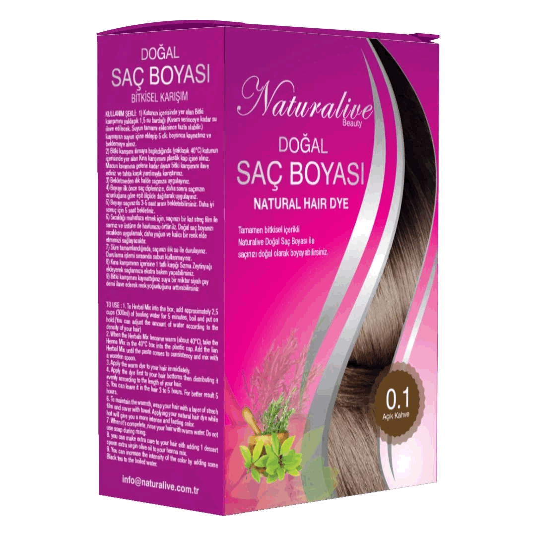 Naturalive Beauty Açık Kahve Saç Boyası