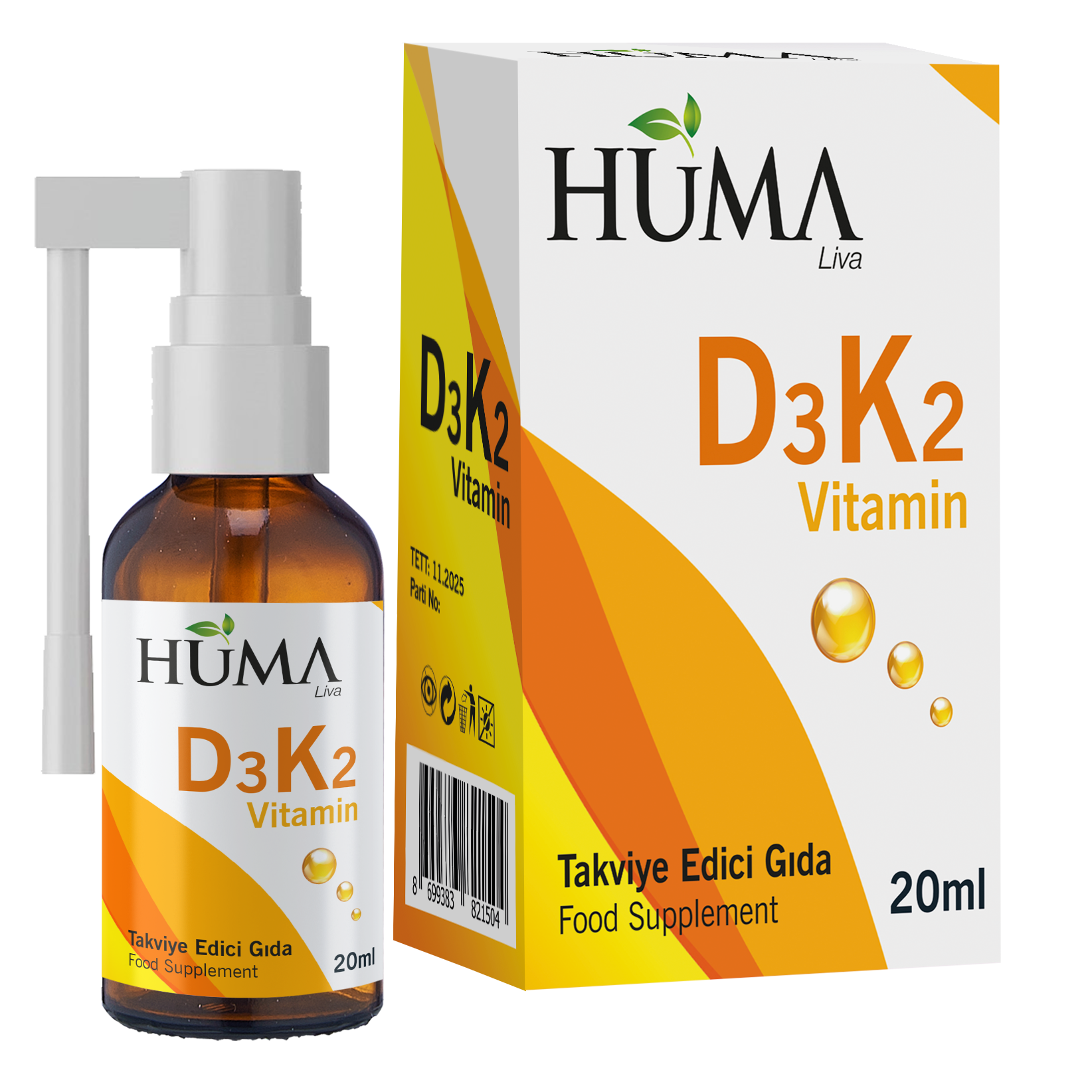 Huma Liva D3 K2 Vitamin 20 ml.