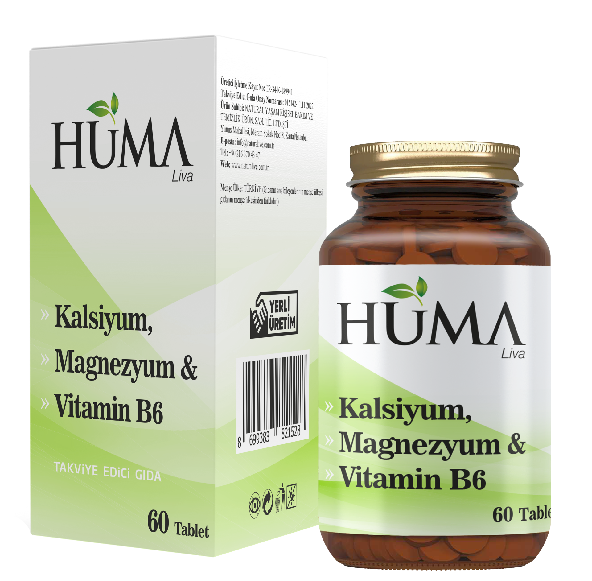 Kalsiyum, Magnezyum & Vitamin B6