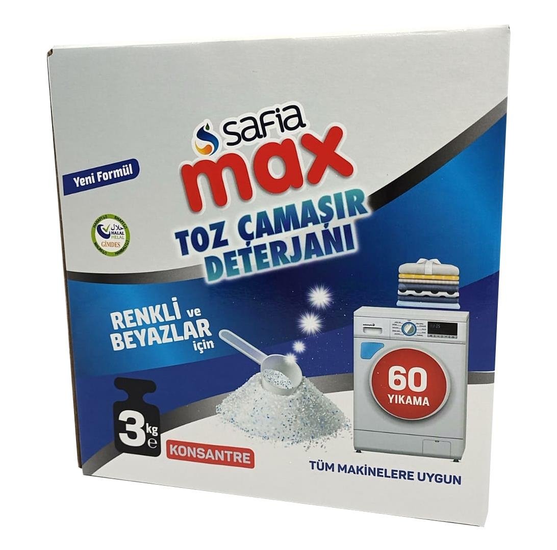 Safia Max Toz Çamaşır Makinesi Deterjanı 3 kg.