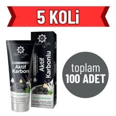 5 KOLİ (Toplam 100 ADET) Bab-ı Şifa Aktif Karbon Diş Macunu 140 gr.