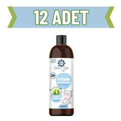 12 ADET Bab-ı Şifa Organik Zeytinyağlı Kokusuz Bebek Şampuanı 400 ml.