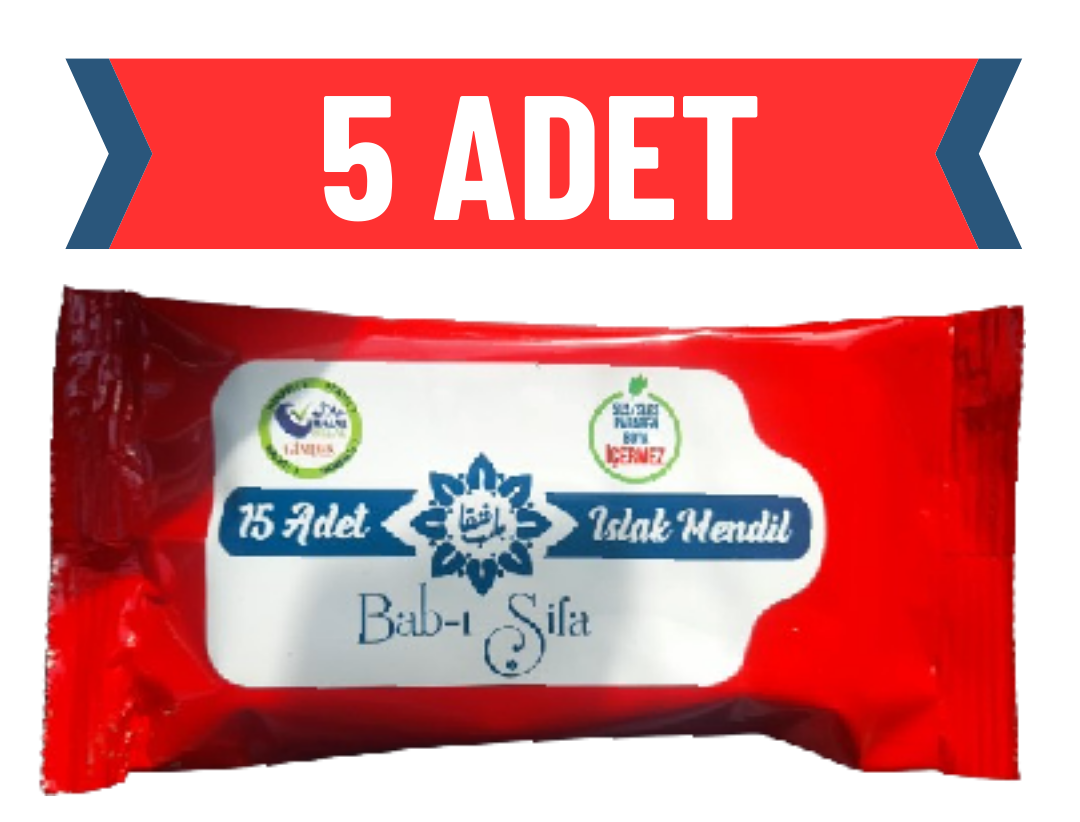5 ADET Bab-ı Şifa Islak Mendil 15'li (5x15)