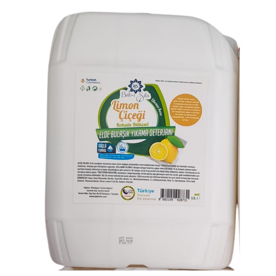Bab-ı Şifa Bitkisel Elde Bulaşık Deterjanı Limon Çiçeği 5 lt.