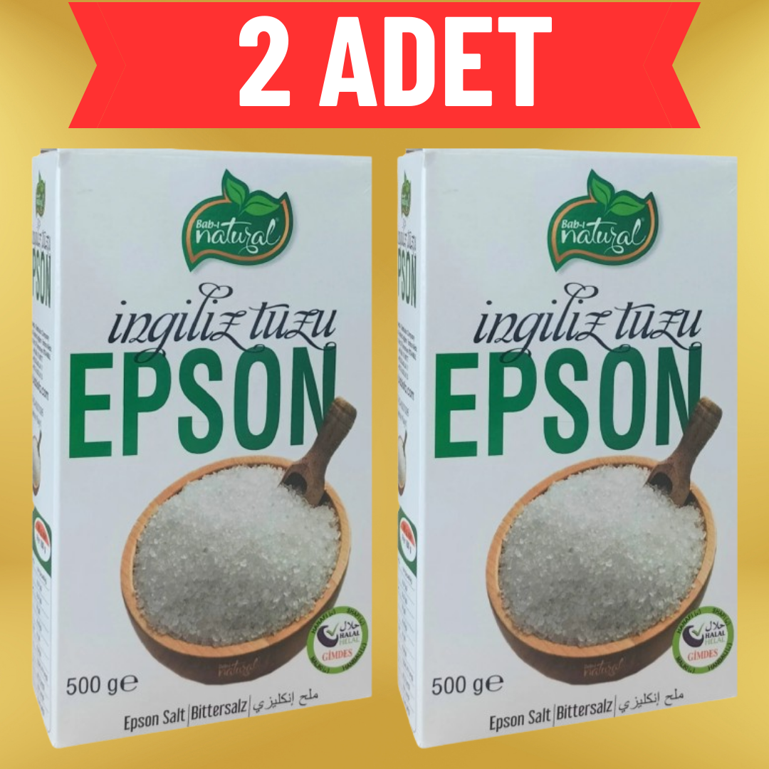 Bab-ı Natural Epsom Magnezyum Sülfat, İngiliz  Tuzu 2 Lİ SET