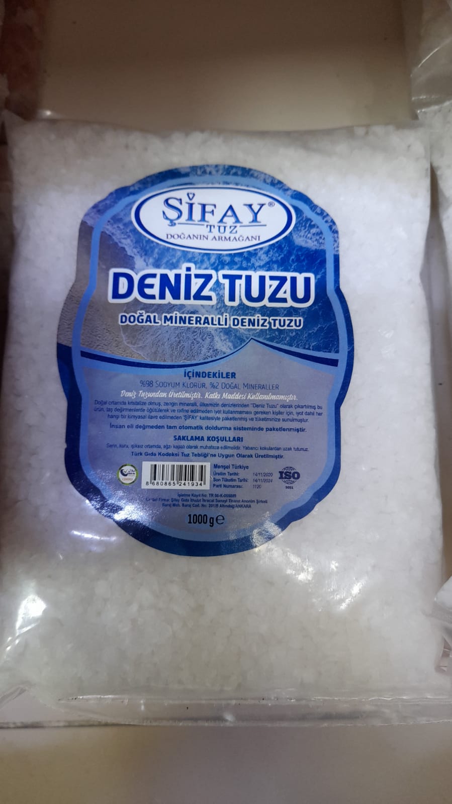 Şifay İri Deniz Tuzu 1000 gr.