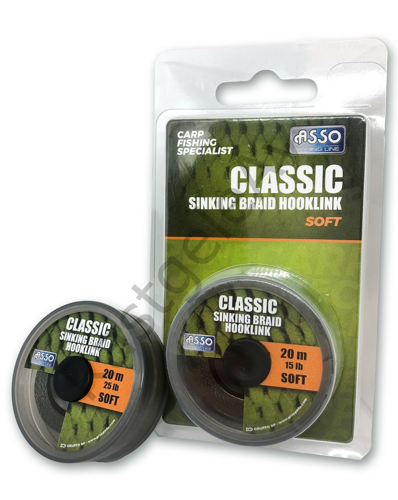 Asso Classic Sinking PE Braid Carp Hooklink 8 Örgü İp 20mt Yeşil