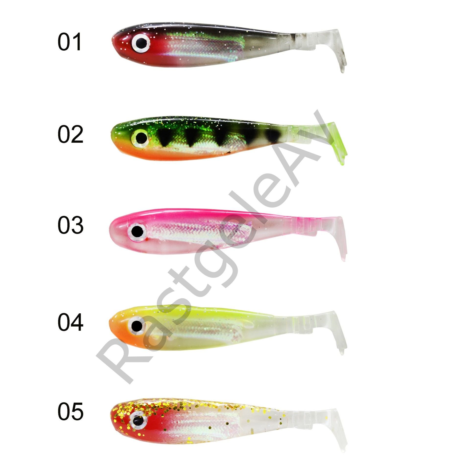 Captain 3074 Duck Tail Soft 9cm Levrek Silikonu 5li Paket Suni Yem